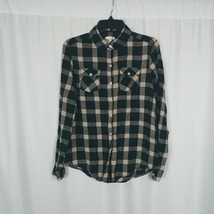 Marisol Womens Plaid Shirt